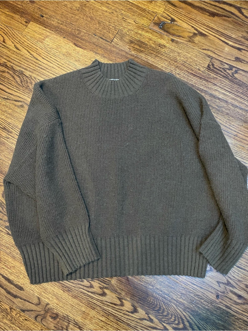 Oak and Fort Oversized Brown Sweater Sweater Size Medium
